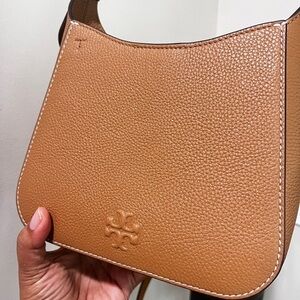 Tory Burch Tiramisu Pebbled Leather Mac Graw Bucket & Crossbody Bag